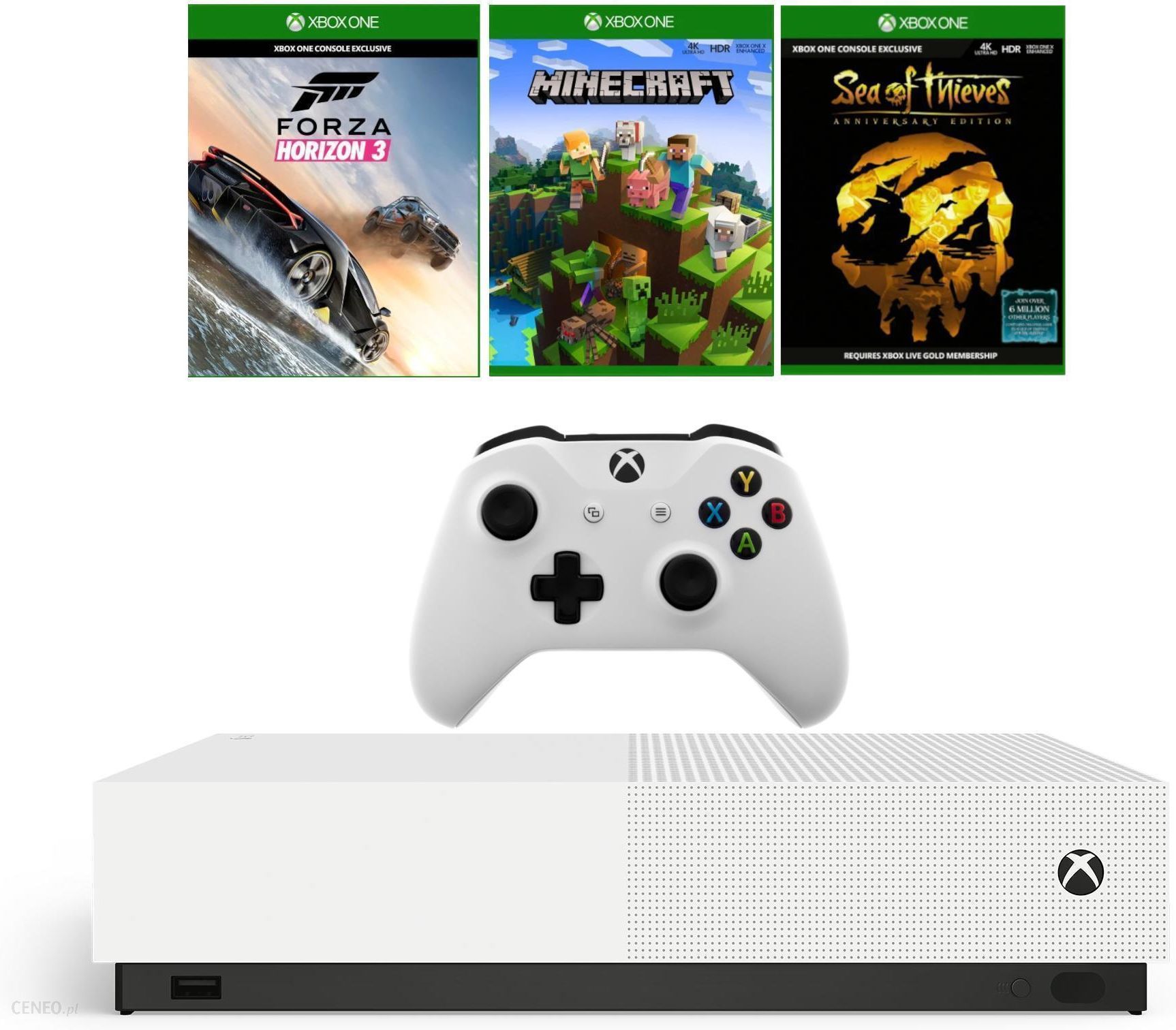 Xbox One S 1tb All Digital Edition Forza Horizon 4 Minecraft Sea Of Thieves Ceny I Opinie Ceneo Pl