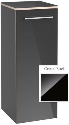 Villeroy&Boch Avento szafka boczna 89 cm drzwi lewe Crystal Black czarny połysk A89500B3