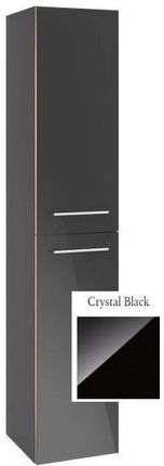 Villeroy&Boch Avento szafka wysoka 176 cm drzwi lewe Crystal Black czarny połysk A89400B3
