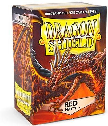 Arcane Tinmen Dragon Shield Standard Sleeves - Matte Red (100 Sleeves)