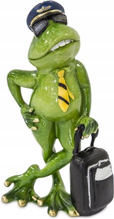 Figurka Żaba dekoracja ceramiczna Konduktor żabka
