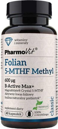 Pharmovit Folian 5 Mthf Methyl B Active Max+ 600Ug 60 Caps 60 Tab 