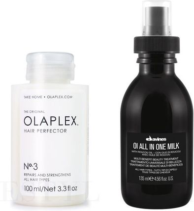 Olaplex Hair Perfector No.3 + OI All in One Milk Zestaw odżywiający do włosów kuracja regenerująca 100ml + mleczko 135ml