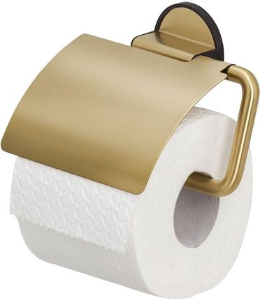 Tiger Tune Uchwyt na papier toaletowy z przykryciem ze szczotkowanego mosiądzu/ Czarny (1326635646)