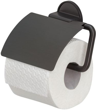 Tiger Tune Uchwyt na papier toaletowy z przykryciem z czarnego, szczotkowanego metalu/ Czarny (1326638946)