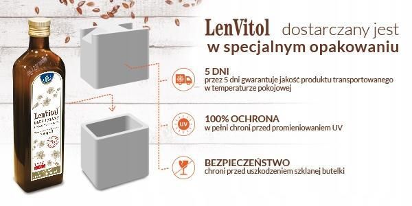 Oleofarm Olej Lniany Lenvitol 250Ml - zdjęcie 1 Oleofarm Olej Lniany Lenvitol 250Ml