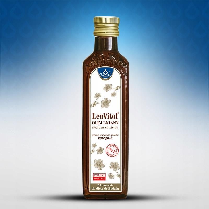 Oleofarm Olej Lniany Lenvitol 250Ml - zdjęcie 3 Oleofarm Olej Lniany Lenvitol 250Ml