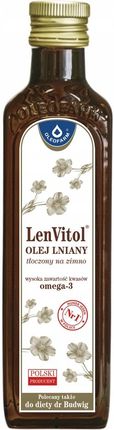 Oleofarm Lenviol Olej Lniany Tłoczony Na Zimno 250ml