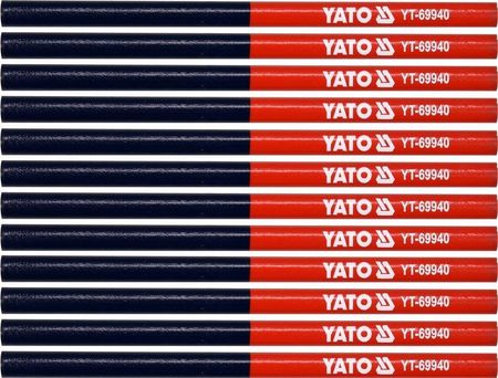 Yato Ołówki Techniczne Czerwono Niebieskie Opk 12 Szt Yt69940