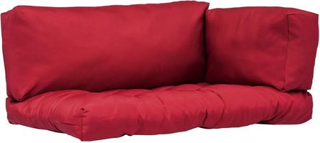 Poduszki na paletę, 3 sztuki czerwone, poliester