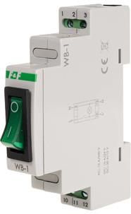 F&F Przełącznik dwupozycyjny z lampką sygnalizacyjną zieloną WB-1G