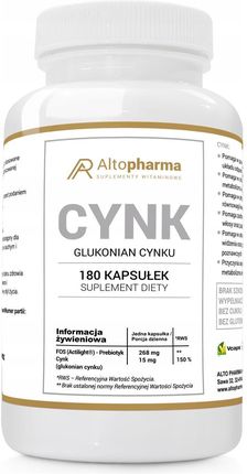 Progress Labs Cynk Glukonian Cynku 15Mg + Prebiotyk 180Kaps