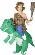 Kostium dziecięcy dmuchany Dinozaur z jeźdźcem