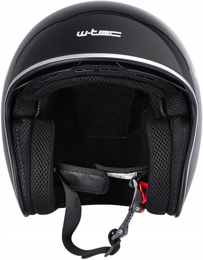 Kask motocyklowy otwarty z blendą W-tec V537 Black - zdjęcie 2 Kask motocyklowy otwarty z blendą W-tec V537 Black