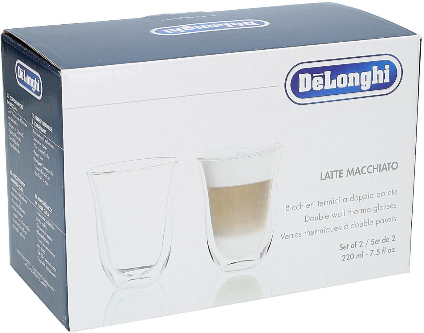 De'Longhi 5513214601 Cappuccino Glasses, 270 milliliters