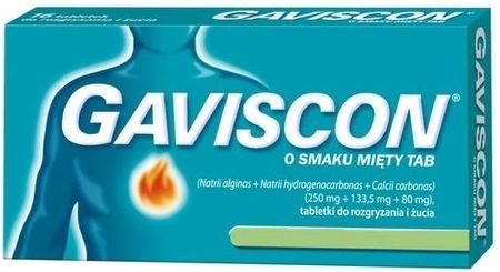 Gaviscon lek na zgagę refluks tabletki 24 szt smak miętowy