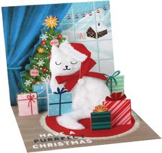 Zdjęcie Karnet Okolicznościowy 3D Santa Cat - Dobrzyń nad Wisłą