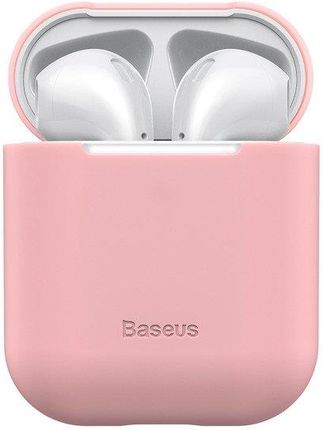 Baseus silikonowe etui na słuchawki Apple AirPods 1/2 case Różowy