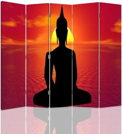 Feeby Parawan Pokojowy Pięcioczęściowy Dwustronny Canvas Medytacja Buddy (1387112401225)