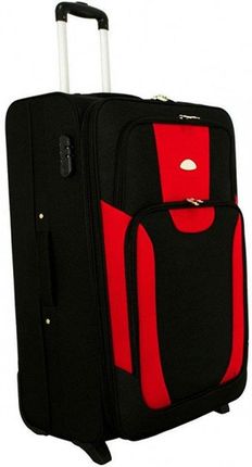 Średnia walizka PELLUCCI 1003 M Czarno Czerwona - czarny || czerwony