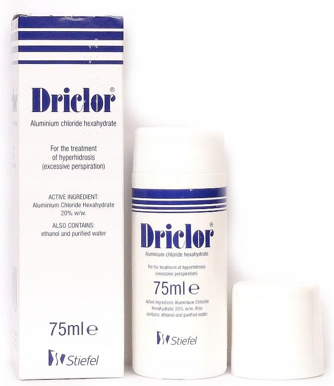 Driclor Aluminium Chloride Hexahydrate Antyperspirant rollon na