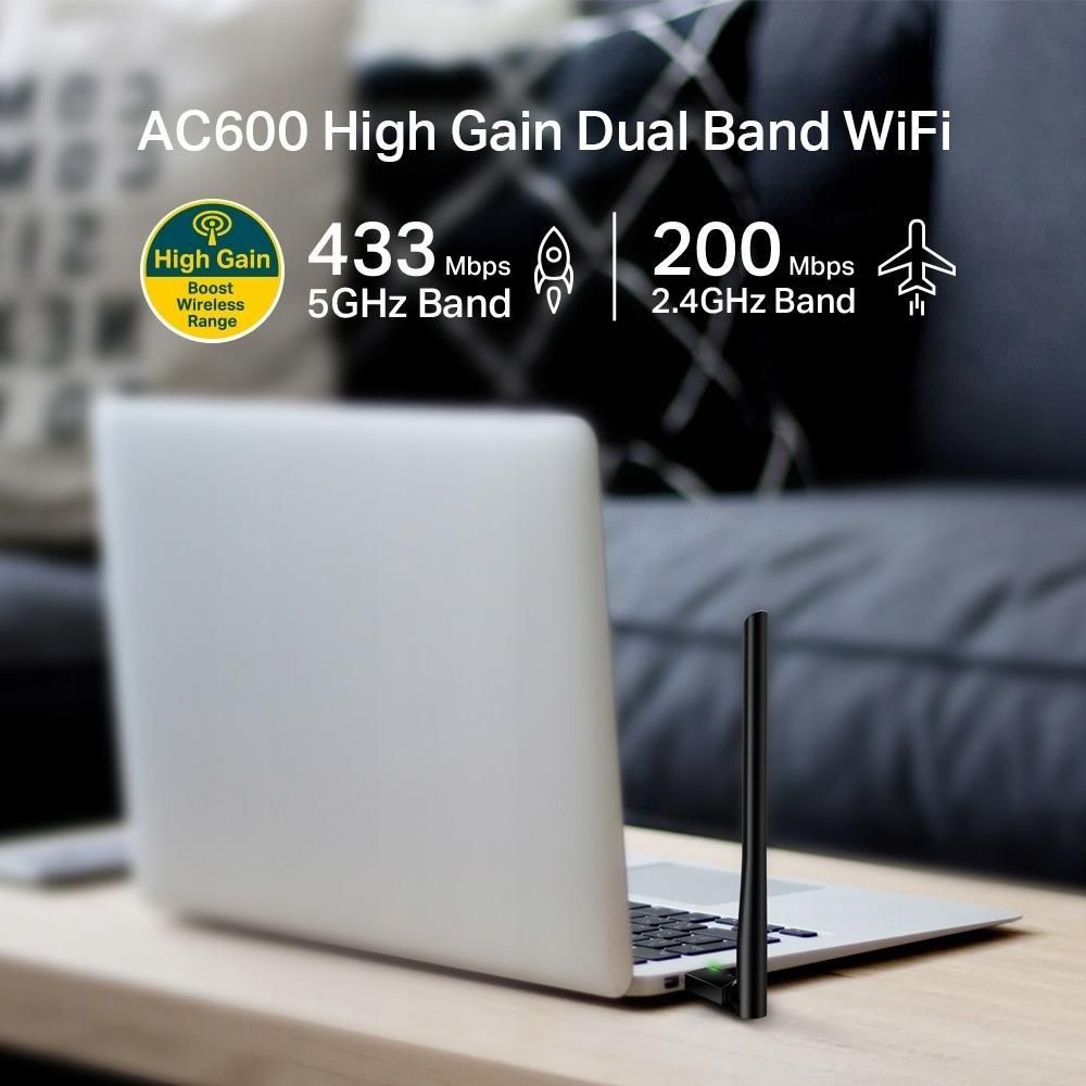 TP-Link Archer T2U Plus 600Mb/s - zdjęcie 1 TP-Link Archer T2U Plus 600Mb/s