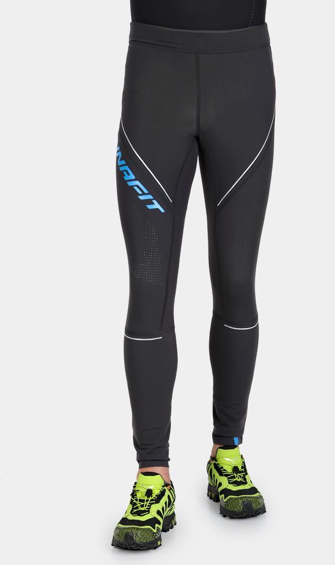 Legginsy Dynafit Winter Running Tights damskie czarne z niebieskim