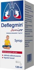 Deflegmin Junior 15mg/5ml syrop dla dzieci na kaszel mokry 120 ml