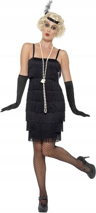 Sukienka Flapper czarna Opaska lata 20 roz.S
