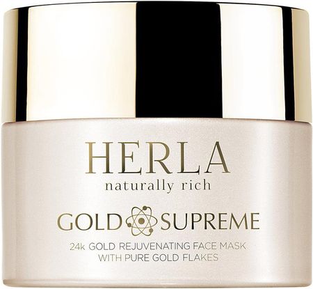 Herla Gold Supreme złoto odmładzająca maska do twarzy z płatkami złota 24k Złoto 50ml