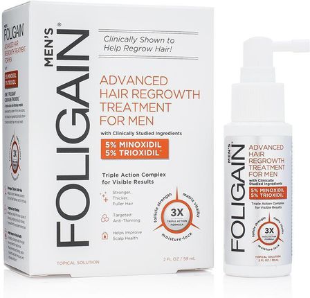 Foligain Kuracja do włosów dla mężczyzn Minoxidil 5% i Trioxidil 5% 59ml