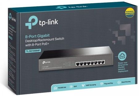 TP-LINK Przełącznik SG1008MP 8x1GB PoE (TLSG1008MP)