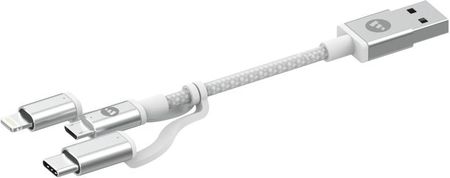 Mophie Lightning - USB-C - microUSB 1m biały