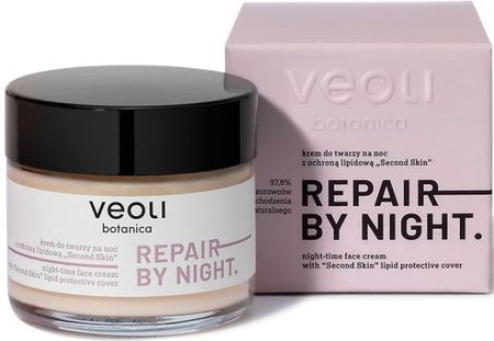Krem Veoli Botanica Repair By Night Z Ochroną Lipidową Second Skin na noc 60ml