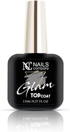 Nails Company GLAM TOP COAT SILVER 11 ml bez przemywania