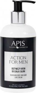 APIS Action for Men - Odżywczy krem do ciała i dłoni 300ml