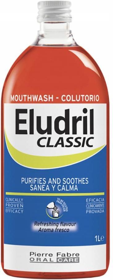 ELUDRIL Classic płyn do płukania jamy ustnej z chlorheksydyną 1000ml - zdjęcie 1 ELUDRIL Classic płyn do płukania jamy ustnej z chlorheksydyną 1000ml