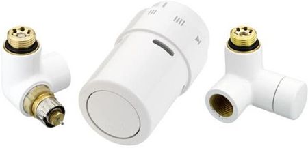 Danfoss zestaw z głowicą termostatyczną biały, lewy (013G4008)
