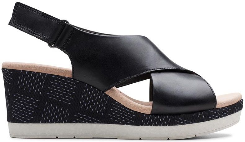 Sandały damskie Clarks Cammy Pearl Black Leather czarne Sandały damskie Clarks Cammy Pearl Black Leather czarne
