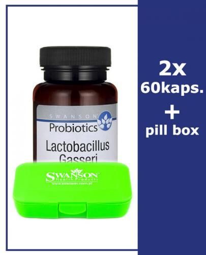 SWANSON Lactobacillus Gasseri 3 Miliardy CFU 2x60kaps.+ Pill Box ...