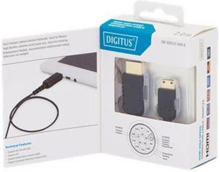 DIGITUS HDMI High Speed Connection Cable - HDMI cable - 2 m (DB330121020S)