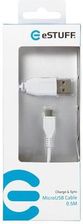 eSTUFF USB cable - 50 cm (ES8400105MWHITE)