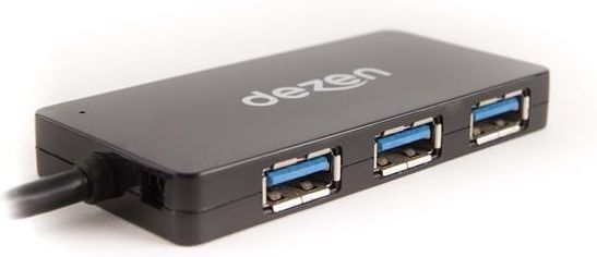 Hub USB dezen UB34 Type C USB hub - 4 - USB 3.0 - Czarny (UB34CPB