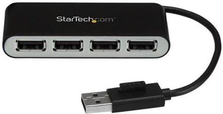 StarTech.com 4-Port Portable USB 2.0 Hub with Built-in Cable - hub - 4 ports USB hub - 4 - Czarny (ST4200MINI2)