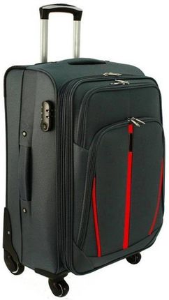 Średnia walizka PELLUCCI S-020 M Szara - szary