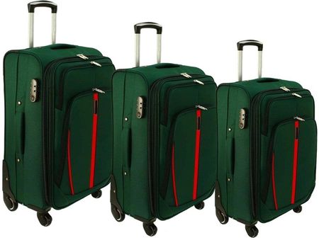 Zestaw 3 walizek PELLUCCI S-020 Zielone - zielony