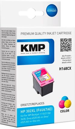 KMP H168CX - farve (cyan magenta gul) - bl&#230;kpatron (alternativ til: HP 302XL) - Kartridż z tuszem Kolor (cyjan, magenta, ż&#243;łty) (17464030)
