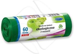 Stella Worki Na Śmieci Ldpe 60L A'10 Z Uszkami Ekologiczne Zielone