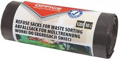 Office Products Worki Na Śmieci Domowe Do Segregacji Odpadów Bio Mocne Ldpe 120L 10Szt. Brązowe