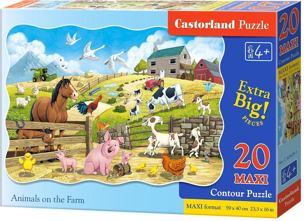 Castorland Puzzle Konturowe Maxi el Zwierzeta Na Farmie Ceny I Opinie Ceneo Pl